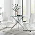 Novara 100cm Round Dining Table & 2 White Willow Chairs