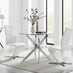 Novara 100cm Round Dining Table & 2 White Willow Chairs