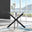 Novara Round Glass and Black Metal 6 Seater Dining Table