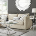 Novara Round Glass and Silver Coffee Table
