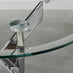 Novara Round Glass and Silver Side Table
