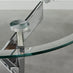 Novara Round Glass and Silver Side Table