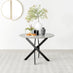 Novara Round Concrete Effect and Black Metal 4 Seater Dining Table