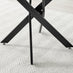 Novara Round Concrete Effect and Black Metal 4 Seater Dining Table