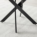 Novara Grey Concrete Effect Black Leg Round Dining Table & 4 Grey Velvet Milan Black Leg Chairs