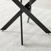 Novara Grey Concrete Effect Black Leg Round Dining Table & 4 Grey Corona Black Leg Chairs