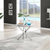 Novara Round Concrete Effect and Silver Metal 4 Seater Dining Table