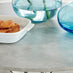 Novara Round Concrete Effect and Silver Metal 4 Seater Dining Table