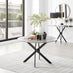 Novara Round Concrete Effect and Black Metal 4-6 Seater Dining Table