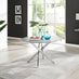 Novara Round Concrete Effect and Silver Metal 4-6 Seater Dining Table