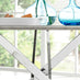 Novara Round Concrete Effect and Silver Metal 4-6 Seater Dining Table