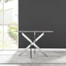 Novara Grey Concrete Effect 120cm Round Dining Table & 6 Cappuccino Milan Chrome Leg Chairs