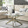 Novara Round Glass and Gold Coffee Table