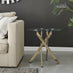 Novara Round Glass and Gold Side Table