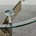 Novara Round Glass and Gold Side Table