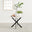 Novara Round White Marble Effect and Black Metal 4 Seater Dining Table