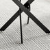 Novara White Marble Black Leg Round Dining Table & 4 Grey Corona Black Leg Chairs