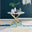 Novara Round White Marble Effect and Gold Metal 4 Seater Dining Table