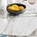 Novara White Marble Round Dining Table & 4 Grey Calla Silver Leg Chairs