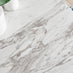Novara White Marble Round Dining Table & 4 Black Milan Chrome Leg Chairs