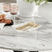 Novara Round White Marble Effect and Black Metal 4-6 Seater Dining Table