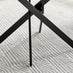 Novara Round White Marble Effect and Black Metal 4-6 Seater Dining Table