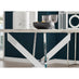 Novara Round White Marble Effect and Silver Metal 4-6 Seater Dining Table