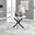 Novara White Gloss Black Leg Round Dining Table & 4 Cappuccino Milan Black Leg Chairs