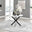 Novara Round White High Gloss and Black Metal 4 Seater Dining Table