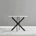 Novara Round White High Gloss and Black Metal 4 Seater Dining Table