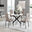 Novara White Gloss Black Leg Round Dining Table & 4 Cappuccino Milan Black Leg Chairs