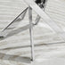 Novara White High Gloss Round Dining Table & 4 White Corona Silver Chairs