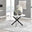 Novara White Gloss Black Leg 120cm Round Dining Table & 4 Grey Corona Black Leg Chairs