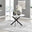 Novara Round White High Gloss and Black Metal 4-6 Seater Dining Table