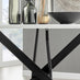 Novara Round White High Gloss and Black Metal 4-6 Seater Dining Table