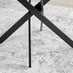 Novara White Gloss Black Leg 120cm Round Dining Table & 6 Black Corona Black Leg Chairs