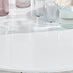 Novara Round White High Gloss and Gold Metal 4-6 Seater Dining Table