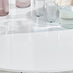 Novara Round White High Gloss and Gold Metal 4-6 Seater Dining Table