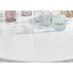 Novara Round White High Gloss and Silver Metal 4- 6 Seater Dining Table