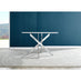 Novara Round White High Gloss and Silver Metal 4- 6 Seater Dining Table