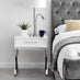 Oxford 1 Drawer White High Gloss Bedside Table
