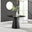 Palma Round Black Semi Gloss Dining Table 4 Terracotta Isola Chairs