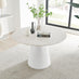 Palma Beige Stone Effect Round Dining Table & 4 Taupe Halle Chairs