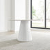 Palma Beige Stone Effect Round Dining Table & 6 Cappuccino Corona Black Leg Chairs