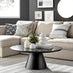 Palma Round Black Coffee Table