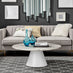 Palma Round White Marble Effect Coffee Table