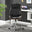 Parker Black Faux Leather and Wood Swivel Office Chair