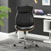 Parker Black Faux Leather and Wood Swivel Office Chair