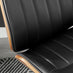 Parker Black Faux Leather and Wood Swivel Office Chair
