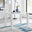 Pivero 4 White Dining Table and 4 Cappuccino Milan Black Leg Chairs